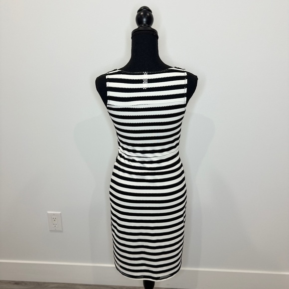 Xhilaration Black and White Stripe Midi Dress (Small) - Picture 6 of 8